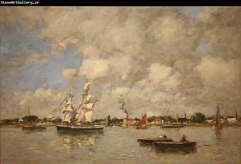 Eugene Boudin Bordeaux, Boats on the Garonne